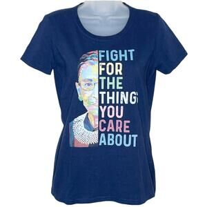 RBG | Women's Navy Ruth Bader Ginsberg crew neck graphic t shirt size small